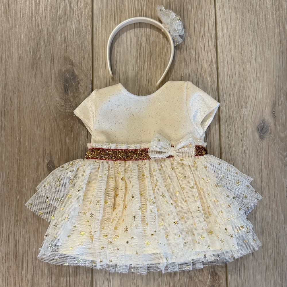 AMERICAN GIRL DOLL | Golden Twinkle Dress for Bitty Baby Doll
